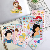 Make Your Own Princess Toys Stickers Sheet, 12 Pcs Make a Face Stickers for Kids, Themed Princess Birthday Party Favors Kids Crafts Party Supplies MaoMaoCha