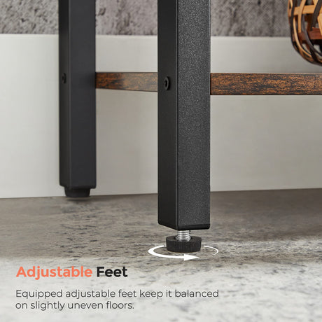VASAGLE Industrial 5-Tier Bookcase with 14 Shelves in Rustic Brown and Black VASAGLE