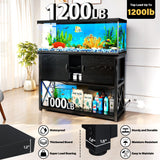 TC-HOMENY 55-75 Gallon Aquarium Stand with Charging Station and Cable Holes, Metal Fish Tank Stand with Storage Cabinet,51" L x 19.5" W Tabletop,1200LBS Capacity, Fit Living Room, Coffee Shop TC-HOMENY