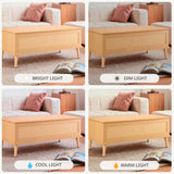 INK+IVY Coffee Table for Living Room Lift-Top Design with Storage, with Rattan Accent, Mid-Century Modern Décor Compact Furniture for Apartment, Home Office, 42" W, Natural INK+IVY