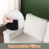 LIKIMIO Sofas Couches for Living Room, with Storage Wide Armrest, 80" Chenille 3 Deep Seater Couch, Skin-Friendly, Easy to Install(Beige) LIKIMIO