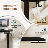 Furmax L Shaped Standing Desk Adjustable 63 x 55 Inch Corner Stand up Desk Electric Standing Computer Workstation with Preset Heights (Black) Furmax