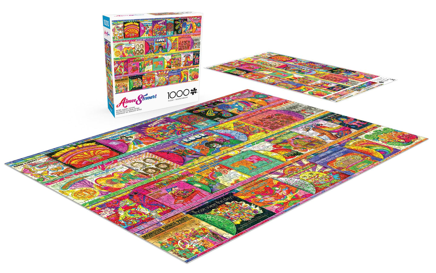 Buffalo Games - Aimee Stewart - Retro Album Covers - 1000 Piece Jigsaw Puzzle for Adults -Challenging Puzzle Perfect for Game Nights - Finished Size is 26.75 x 19.75