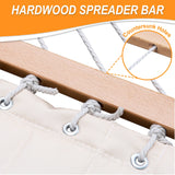 Lazy Daze Hammocks Quilted Fabric Hammock with 12 Feet Stand, 2 People Double Hammock with Stand for Outdoor Indoor Patio Garden Backyard, 450 lbs Capacity, Beige Lazy Daze Hammocks