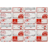 110 Count Christmas Gift Tag Stickers - Elegant Red & Silver Designs, Personalized Name Labels for Holiday Gift Wrapping Gift Boutique