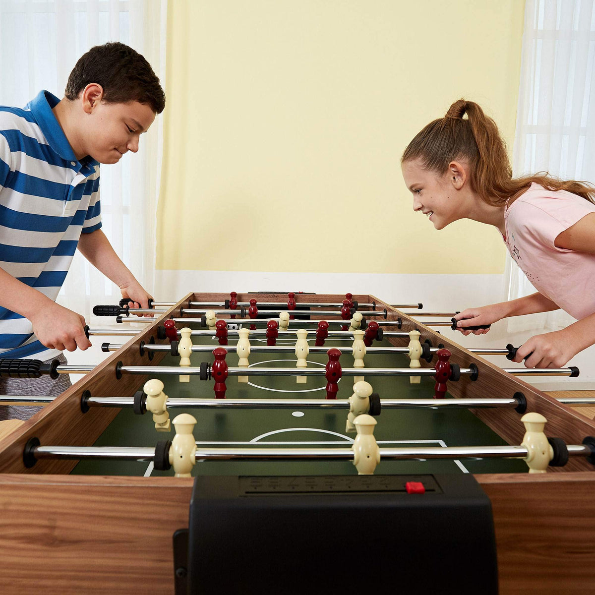 Lancaster 3 in 1 Pool Billiard, Slide Hockey, Foosball Arcade Table (Open Box) Lancaster Gaming Company