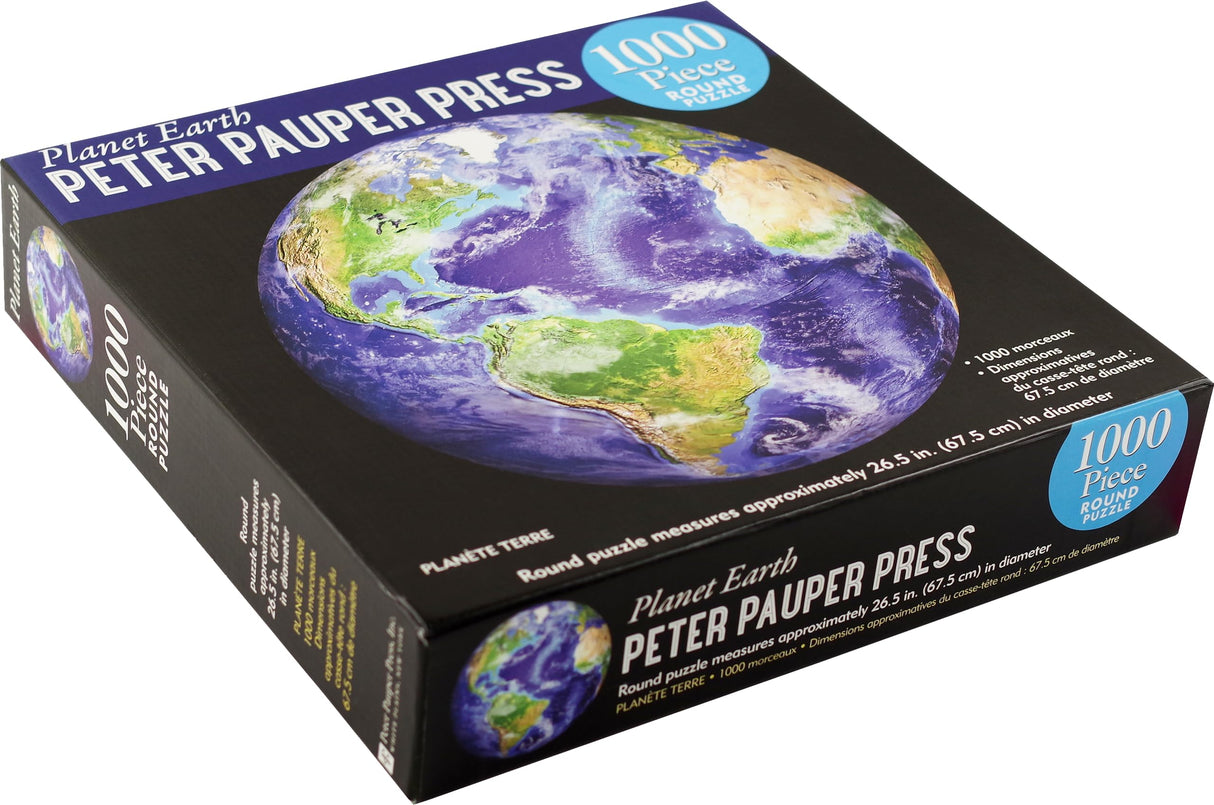 PETER PAUPER PRESS Planet Earth 1000 Piece Round Jigsaw Puzzle PETER PAUPER PRESS