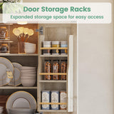 ANCTOR Kitchen Pantry Cabinet with LED Lights, 6 Barn Doors, 71.3" H ×39.4" W, Large Wooden Storage Cabinet with 12 Shelves, Freestanding Cupboard with Door Storage Rack for Dining Room, Rustic Maple ANCTOR