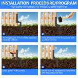 ZIIAMG Fence Post Anchor Ground Spike,Heavy Duty Steel 4"x4" (Inner Diameter 3.6"x3.6") Fence Post Repair Kit(2 Pack/Black） ZIIAMG