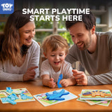 TOY Life Toddler Puzzles Ages 2-4, Wooden Puzzles for Toddlers 1-3, 7 Piece Dinosaur Puzzle 2 Year Old, Toddler Puzzles Ages 1-3, Toddler Boy Toys 2-3, Educational Toys for Toddlers 3-5 TOY Life