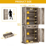 DWVO Kitchen Pantry with Doors, 72'' Tall Farmhouse Wood Kitchen Storage Cabinets with Adjustable Shelves & Drawer, Freestanding Cupboard for for Kitchen, Dining Room, Living Room, Light Rustic Oak DWVO