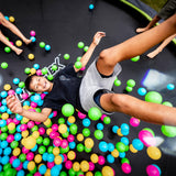 JumpFlex Large Round Recreational Backyard Trampoline & Net, 14 Foot Green/Black Jumpflex