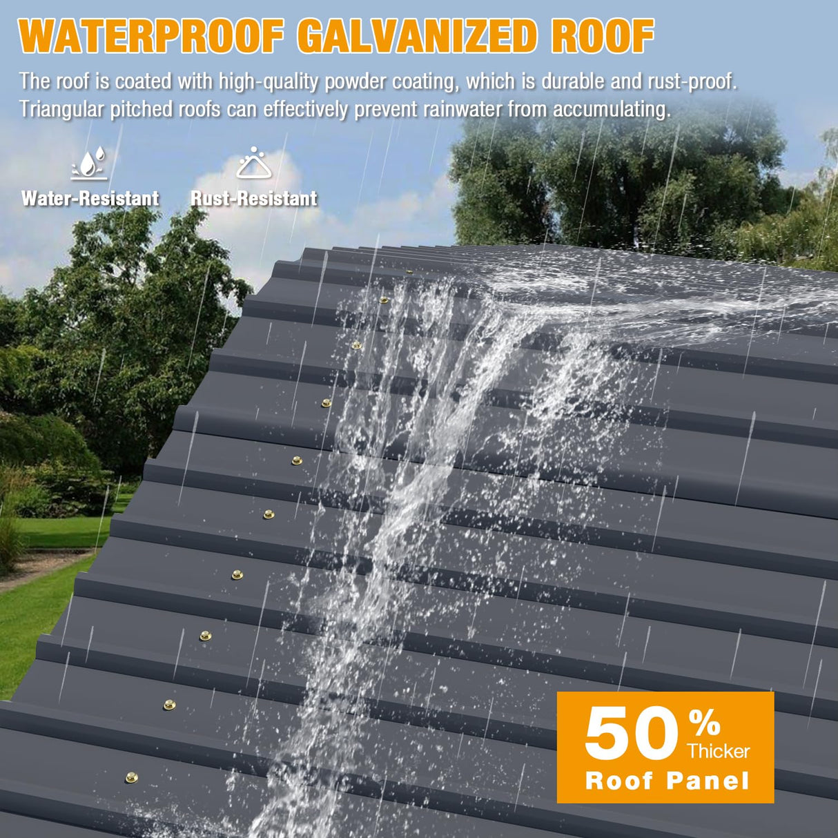 EBE 10 x 15 FT Metal Carport, Heavy Duty Carports with Galvanized Steel Roof, Outdoor Carport Canopy Garage Shelter Shade for Car, SUV, Truck, Boats and Tractors EBE