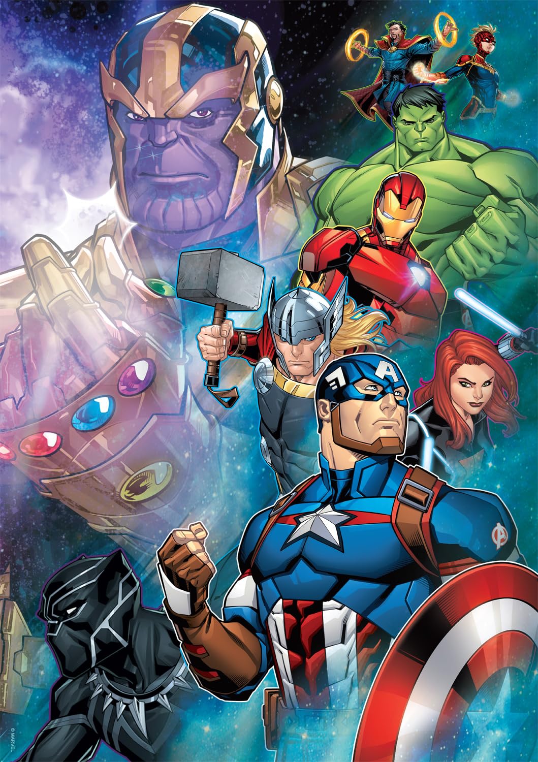 Buffalo Games - Marvel - Thanos vs. The Avengers - 500 Piece Jigsaw Puzzle for Adults -Challenging Puzzle Perfect for Game Nights - Finished Size is 21.25 x 15.00 Buffalo Games