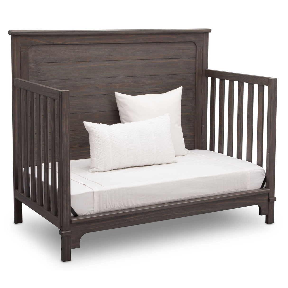 Delta Children Simmons Kids Slumbertime Monterey 4-in-1 Convertible Crib, Rustic Grey Delta Children