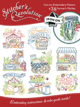 Stitcher's Revolution Farmer’s Market Stitcher’s Revolution Iron on transfers for Embroidery white Stitcher's Revolution