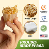 Superior Trading Fire Starter Pods in Plastic Bucket - Fire Starters for Campfires, BBQ, Grill, Pit, Wood Stove & Charcoal Starter, 15-20-Min Burn, 50 Extra Large Pods, USA Made, Brown, 3 Lbs Superior Trading Co.