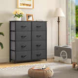 DWVO Dresser for Bedroom, Fabric Dresser with 8 Drawers, Tall Dresser, Chest of Drawers for Closet, Living Room DWVO