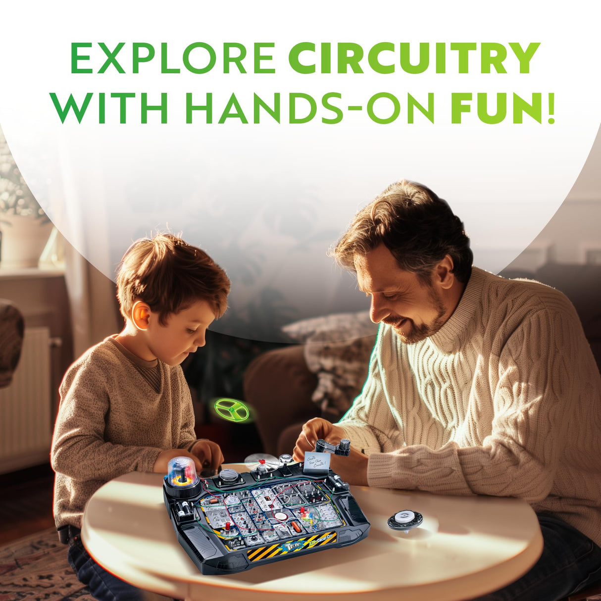 Playz Advanced Electrical Circuit Board Engineering Kit for Kids with 328+ STEM Projects on Electricity, Voltage, Currents, Resistance, & Magnetic Science | Gift for Children Age 8-13+ Playz