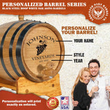 Personalized 10 Liter Oak Wine Barrel (2.5 gallon) with Stand, Bung, and Spigot | Small Wine Barrels for Home Aging | Engraved Custom Wine Barrel THOUSAND OAKS BARREL