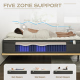 VERYOK Hybrid Mattress Queen Size, 12 Inch Medium Firm Queen Size Mattress with Hybrid Bed Mattress in a Box Pressure Relief, Cooling Farbic, Motion Isolation & Edge Support VERYOK