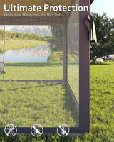 Garveelife Pop Up Gazebo 12x12，Canopy Tent with Mosquito Netting, One Push Setup for Backyard Patio Garden with 4 Sand Bags- Khaki Garveelife