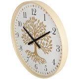 Deco 79 Wooden Tree Decorative Wall Clock Wall Clock for Home with Cream Backing, Wall Clock for Room 24" x 2" x 24", Brown Deco 79
