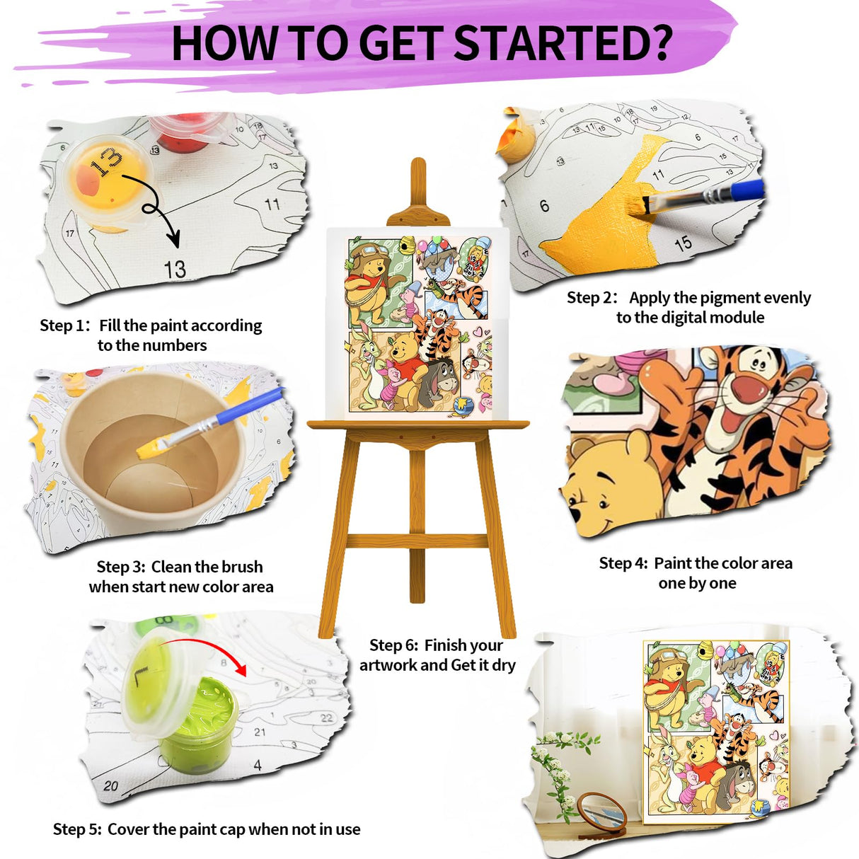 JYLMOOD Paint by Number for Adult Kits, DIY Cartoon Acrylic Oil Painting Kits for Adults Kids Beginners for Home Wall Decor Gifts 16x20 Inch (No Frame) JYLMOOD