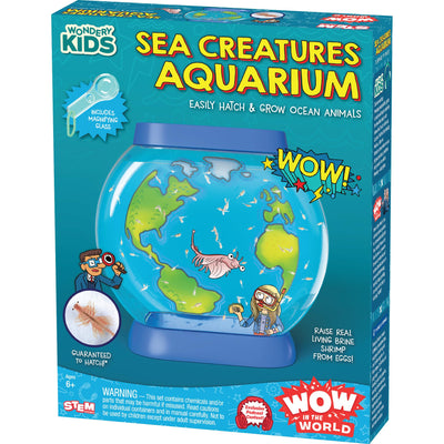 Wow in The World SEA Creatures Aquarium | Hatch & Raise Real Brine Shrimp (Easy Care), Customizable Tank, Companion Audio Content, Bonus Reusable Science Tool, STEM Toy for Kids 6+ by Thames & Kosmos