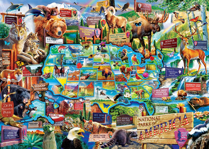 MasterPieces 3000 Piece Jigsaw Puzzle for Adults, Family, Or Kids - USA National Parks - 32"x45"