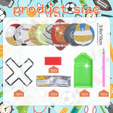 YLOLUL 10 Pcs Balls Shaped Diamond Painting Coasters Kits DIY Soccer Ball Football Diamond Painting Coasters with Holder for Beginners Adults and Kids Art Craft Supplies Gift YLOLUL