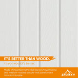 ZYJOYY 4.5 x 5.7 FT Outdoor Storage Shed, 59 Cuft Outside Waterproof Storage Cabinet, HDPE Resin Plastic 385 Gallon Outdoor Storage Container, Vertical Lockable Storage Shed, Light Grey ZYJOYY