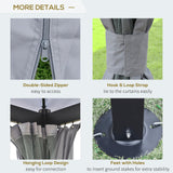 Outsunny 10' x 13' Patio Gazebo, Aluminum Frame, Outdoor Gazebo Canopy Shelter with Netting & Curtains, Garden, Lawn, Backyard and Deck, Gray Outsunny