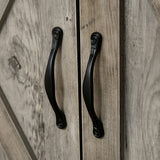 HOMCOM Farmhouse Sideboard Buffet Cabinet, Barn Door Coffee Bar Cabinet with Drawer and Adjustable Shelf, Kitchen Cabinet for Living Room, Entryway, Gray HOMCOM