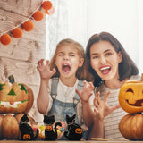 Redbaker 3 Pieces Halloween Black Cat Wooden Table Sign Halloween Tiered Tray Decor Rustic Halloween Tabletop Block Sign Farmhouse Fall Centerpieces for Halloween Home Shelf Party Decor Redbaker