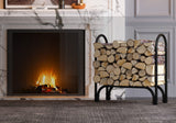 Fire Beauty Firewood Rack Log Holder,Log Storage Holder,Storage Rack,Firewood Stacker for Fireplace Indoor Outdoor(Middle) Fire Beauty
