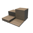 27 Pcs Interlocking Deck Tiles 12" x 12" HDPE Outdoor Flooring HouseOfZazla
