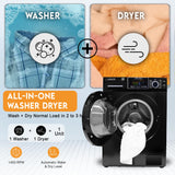 Equator All-in-One Washer Dryer VENTED-DRY 30% FASTER than Condense 15lb 110V in Black Equator Advanced Appliances