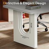Tribesigns Modern Executive Desk, 70.9" Large Office Computer Desk, Conference Table Meeting Room Table, Simple White Workstation Business Furniture for Home Office Tribesigns