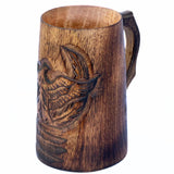 collectiblesBuy Authentic Retro Rustic Brown Hand Carved Eagle Design Embossed Large Wooden Beer Tankard Mug Food Safe for Home and Restaurants Parties Housewarming Toast Celebrational collectiblesBuy