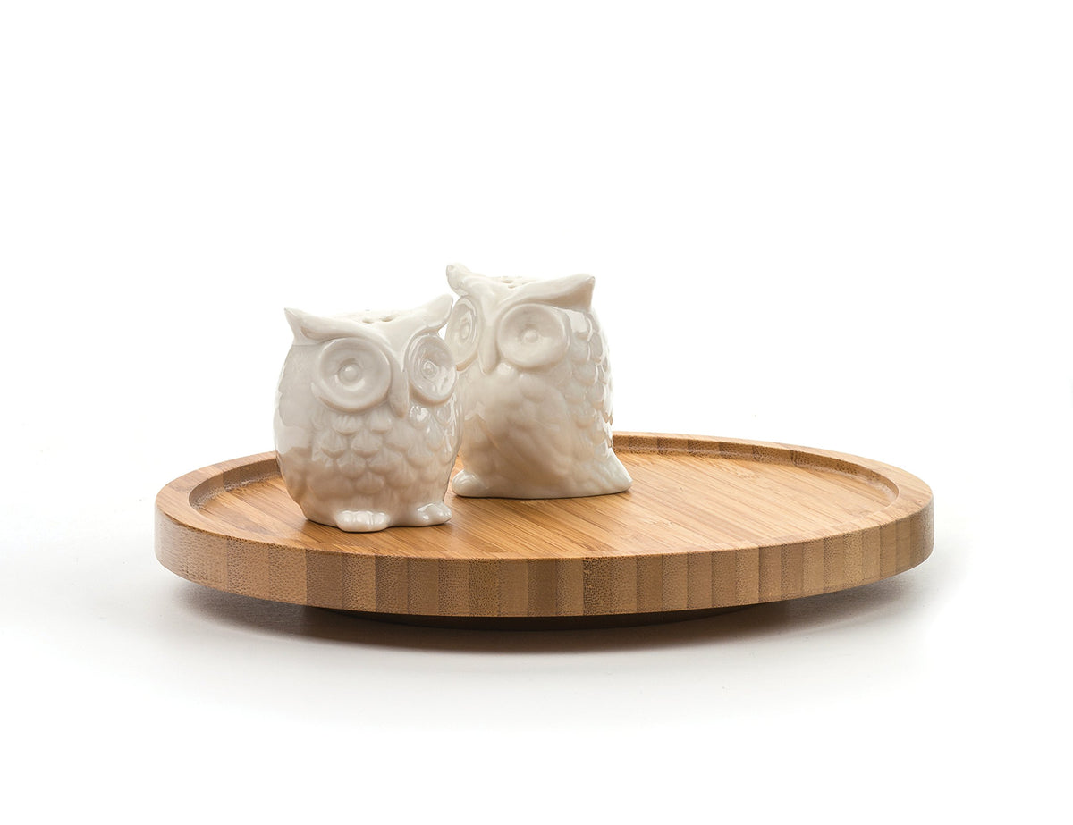 RSVP International Tool Crock Turntable Lazy Susan, Bamboo, 8.25" | Handy in Cabinets or on Counters | Rotating Base with Sturdy Lip | Organize Spices & Small Bottles RSVP International