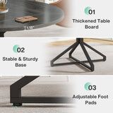 Tribesigns Round Conference Table, 47" Small Meeting Table for 4 People, Circle Seminar Table Reception Negotiation for Office Conference Room (Only Table) (Grey) Tribesigns