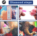 FILIGE 5D Diamond Art Kits for Adults 12x16inch Square Full Drill DIY Flower Landscape Gem Art Paint Crafts Home Wall Decor Holiday Gift for Beginners(Rainbow Tree) FILIGE