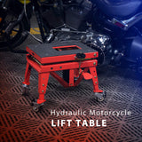 VIVOHOME 350 Lbs Heavy Duty Hydraulic Motorcycle Lift Jack Table Foot Operated ATV Dirt Bike Scissor Stand with 4 Wheels VIVOHOME