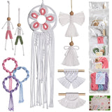 RQWZBCHX Macrame Starter Kit for Kids, Macrame DIY Kit for Beginners for Hanging Decor Including Detailed Booklet with Step-by-Step Video Tutorial RQWZBCHX