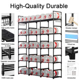Mavivegue 9-Tier Metal Shoe Rack - Holds 50-55 Pairs, Tall Storage Shelf for Shoes, Boots, Entryway, Closet, Garage Mavivegue