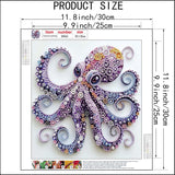 5D Diamond Painting Kits for Beginners,Animal Special Shape Diamond Art Kits for Purple Octopus DIY Crystal Rhinestones Paint by Diamonds and Crafts for Adults Home Wall Decor 12 X 12inch SHICERNHJ