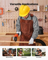 VEVOR Leather Welding Work Apron, Heavy Duty Cowhide Flame Resistant Welding Apron, Heat-Resistant Blacksmith Welder Aprons with 6 Tool Pockets for Woodworking, Gardening, BBQ VEVOR