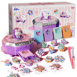 Jewelry Making Kit & Hair Gem Stamper for Girls 6-12, DIY Necklace & Bracelet Making Kit, Princess Crafts & Fashion Designer Kits for Kids Ages 6-12, Birthday Gift GrandSail