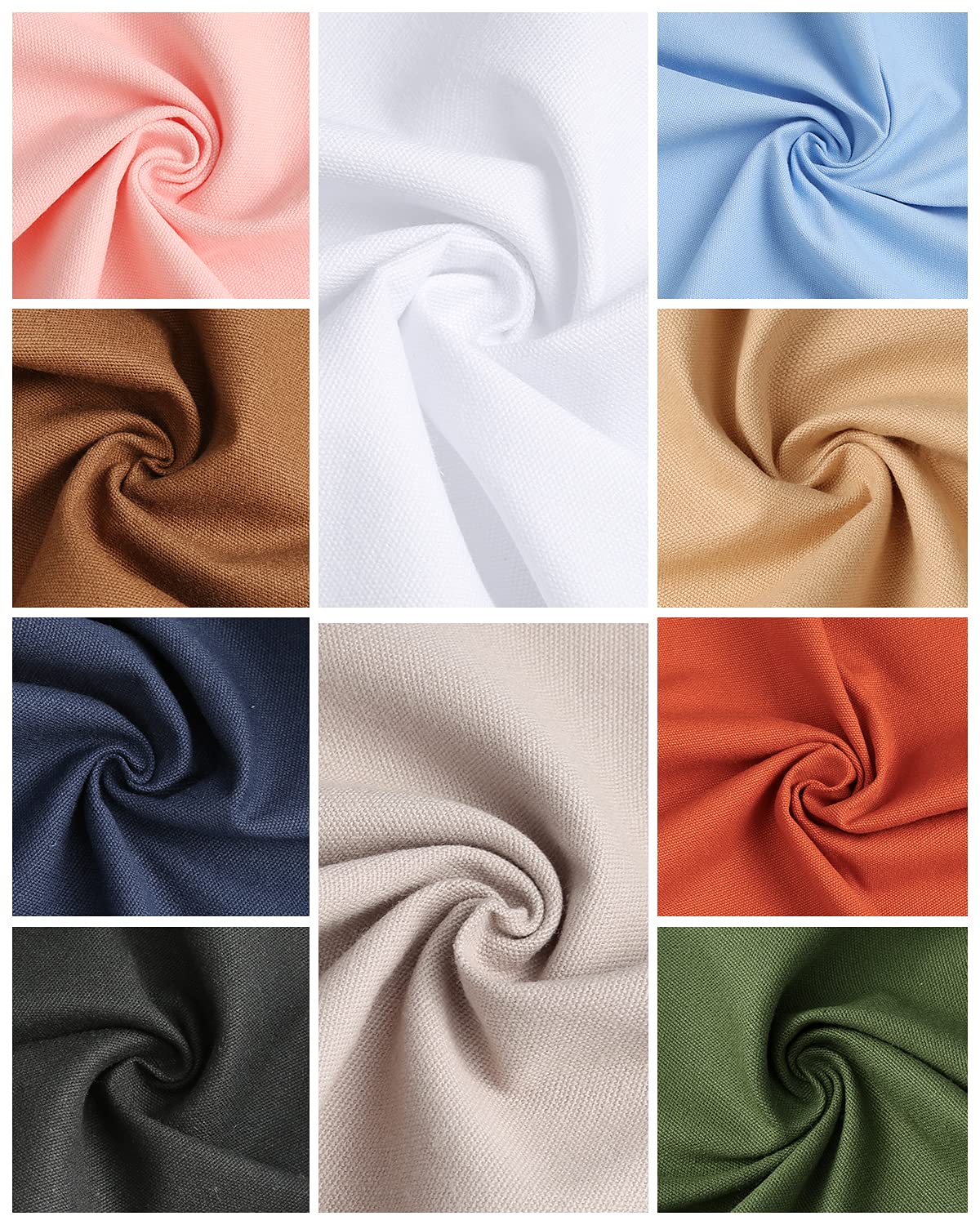 Caydo 10 Pieces Embroidery Fabric, Including 10 Colors Embroidery Cotton Fabric, 5 Colors Water-Soluble Pens, 7.9 by 7.9 Inch Caydo